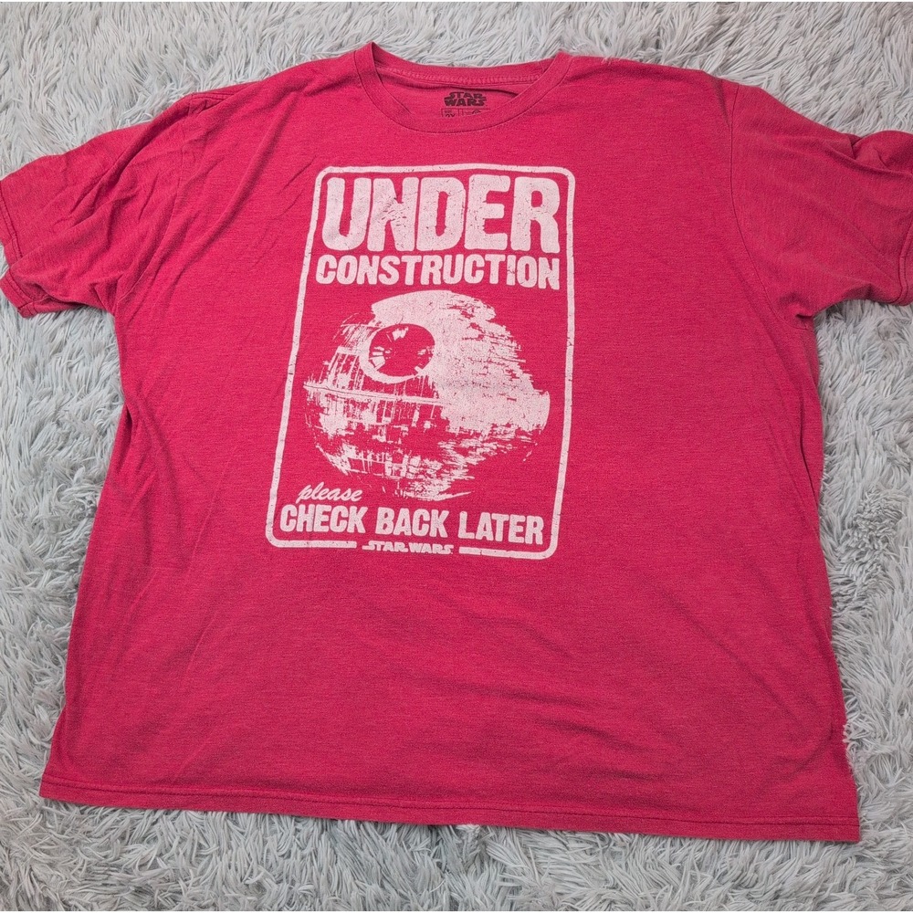 Star Wars Shirt Mens 2X Tee Death Star Graphic Under Construction